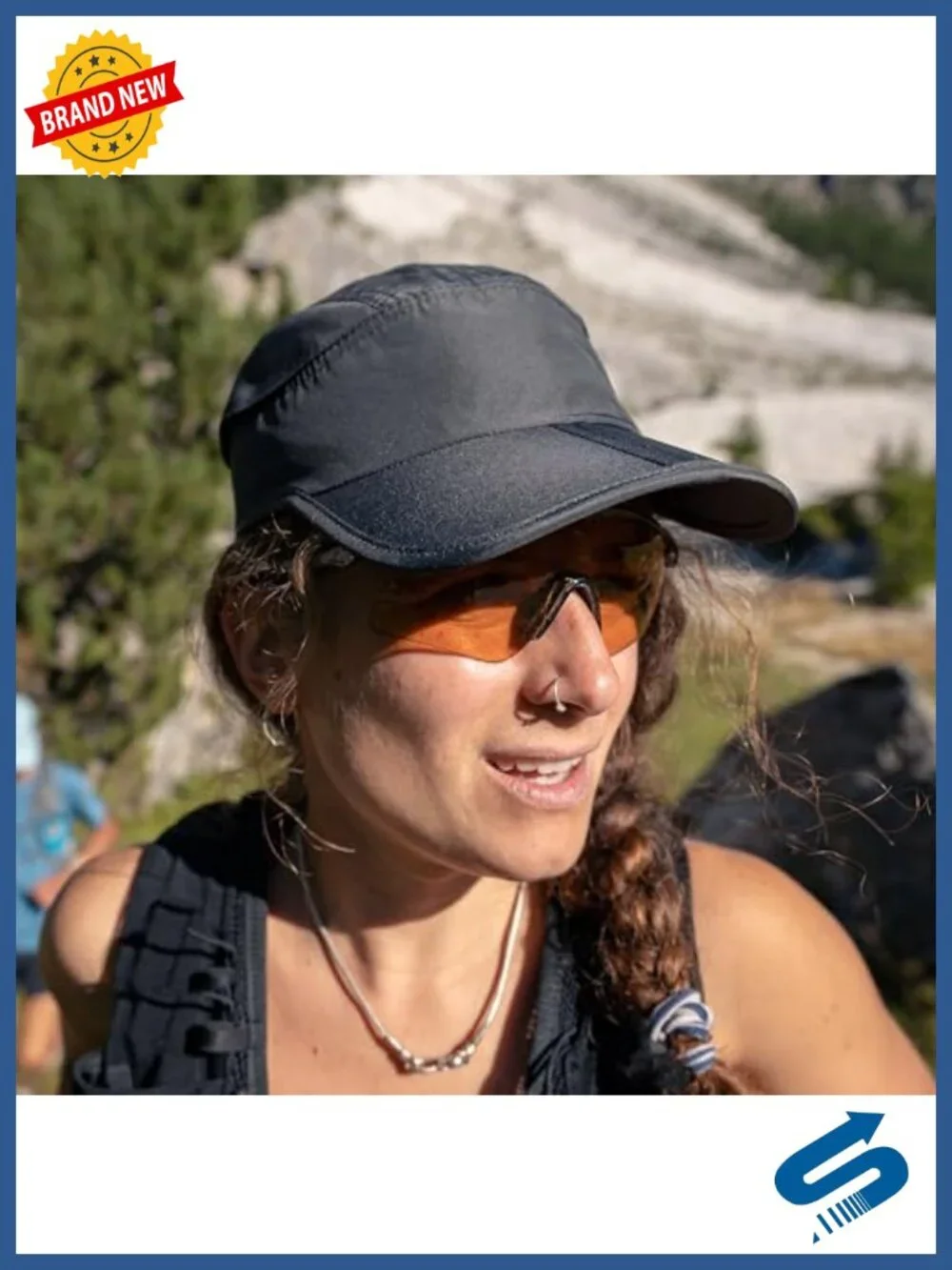 UPF 50+ Recycled Polyester Packable Baseball Cap with Ventilation